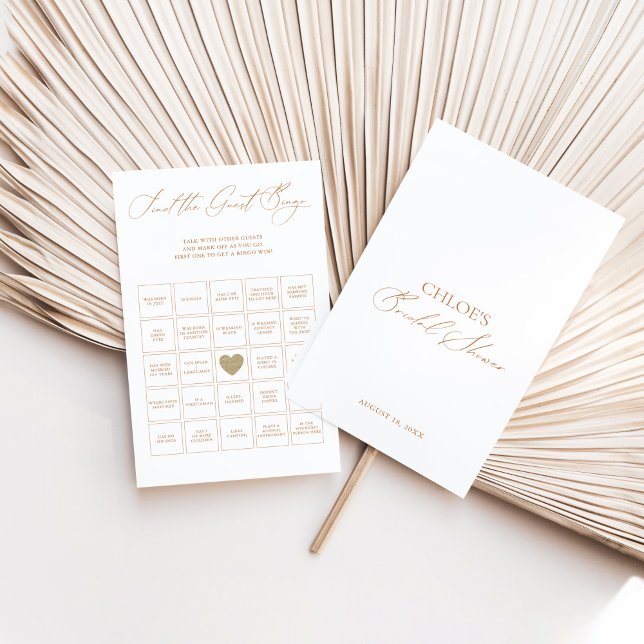 Find The Guest Bingo Elegant Bridal Shower Game (Creator Uploaded)