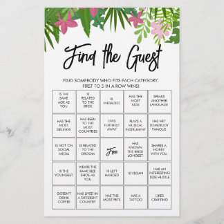Find the Guest Bingo Game