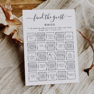Find the Guest Bingo Printable Bridal Shower Invitation