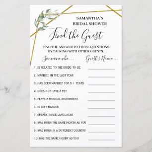 Find the guest bridal shower bilingual game