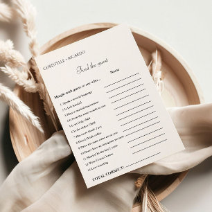 Find the guest bridal shower game announcement