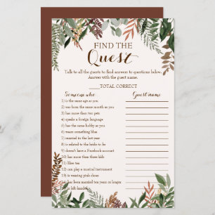 Find The Guest Game Аutumn Leaves Bridal Shower