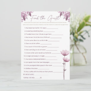 Find the Guest Icebreaker Gam, Bridal Shower Advice Card