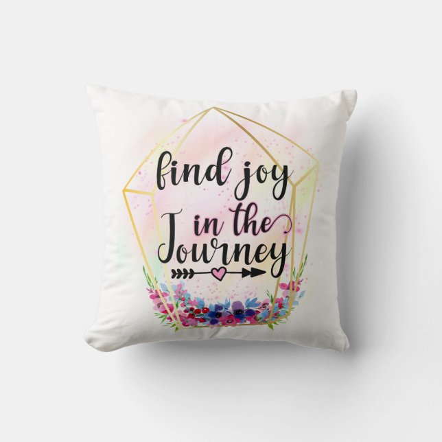 Find The Joy In The Journey Throw Pillow (Front)