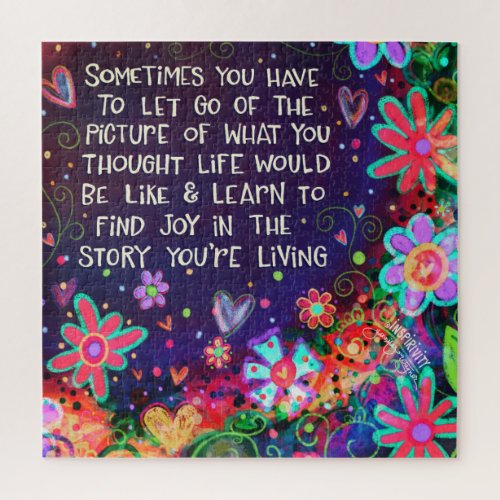 Find the Joy in your Story Floral Inspirivity Fun Jigsaw Puzzle