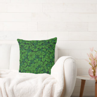 Find the lucky clover 2 throw pillow