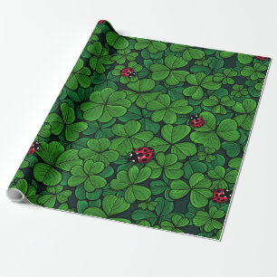 Find the lucky clover wrapping paper