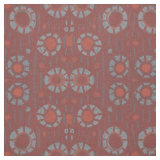 "Find the rabbit" rustic pattern, earth tones Fabric