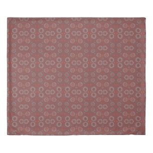 Find the Rabbit, rustic pattern, gray & terracotta Duvet Cover