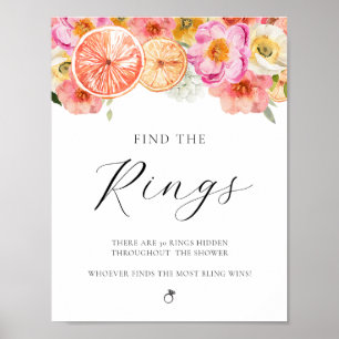 Find the Rings Bridal Shower Game Sign