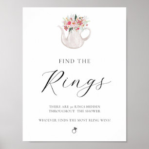 Find the Rings Bridal Shower Game Sign