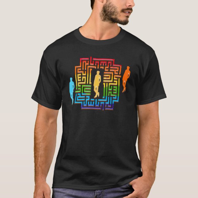 FIND WAY TO YOUR HAPPINESS happiness maze T-Shirt (Front)