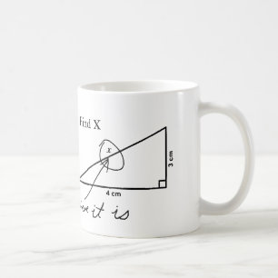 Find X funny Math Test Coffee Mug