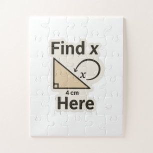 Find X Math Joke Sticker – Funny Geometry Pun  Jigsaw Puzzle
