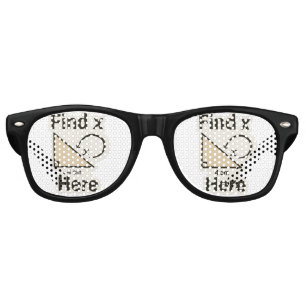 Find X Math Joke Sticker – Funny Geometry Pun  Retro Sunglasses