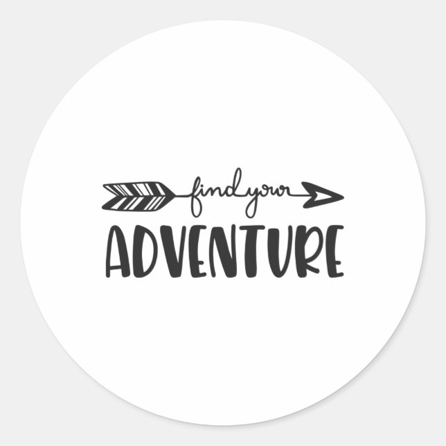 Find your adventure classic round sticker (Front)