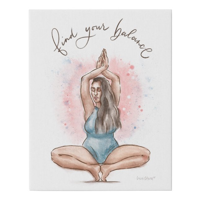 Find Your Balance Canvas | Yoga Posture (Front)