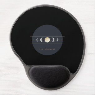 Find Your Balance Moon Phases - Minimalist Desk Ma Gel Mouse Pad
