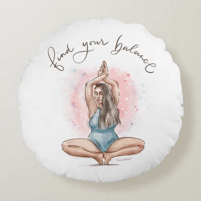 Find Your Balance Pillow | Yoga Posture
