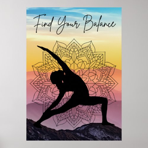 Find Your Balance _ Yoga Poster