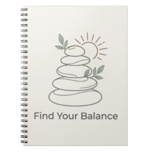 Find Your Balance Zen Aesthetic Notebook