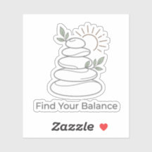 Find Your Balance Zen Aesthetic Sticker