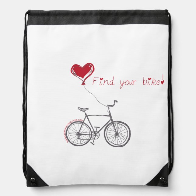 Find your bike drawstring bag. drawstring bag (Front)