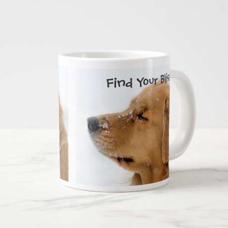 Find Your Bliss Golden Retriever Giant Coffee Mug