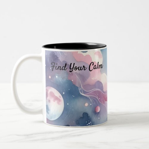 Find Your Calm Celestial Journal Two_Tone Coffee Mug
