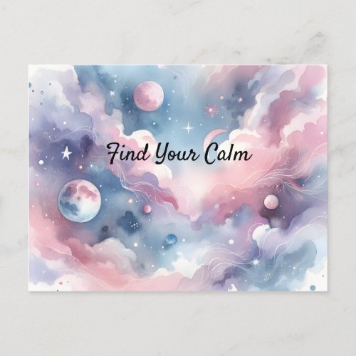 Find Your Calm Celestial Postcard