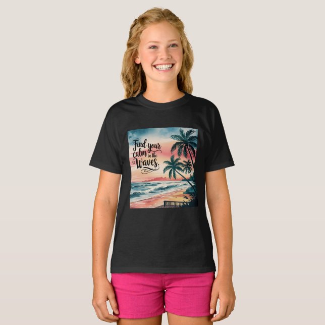 Find Your Calm in the Waves T-Shirt (Front Full)