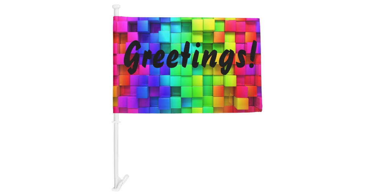 FIND YOUR CAR in the Parking Lot Greetings FLAG Zazzle