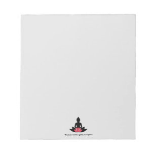 "Find your center, ignite your spirit." YOGA LOVER Notepad