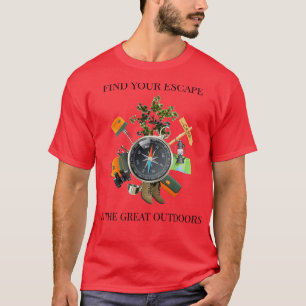 Find Your Escape in the Great Outrs Camping T-Shirt