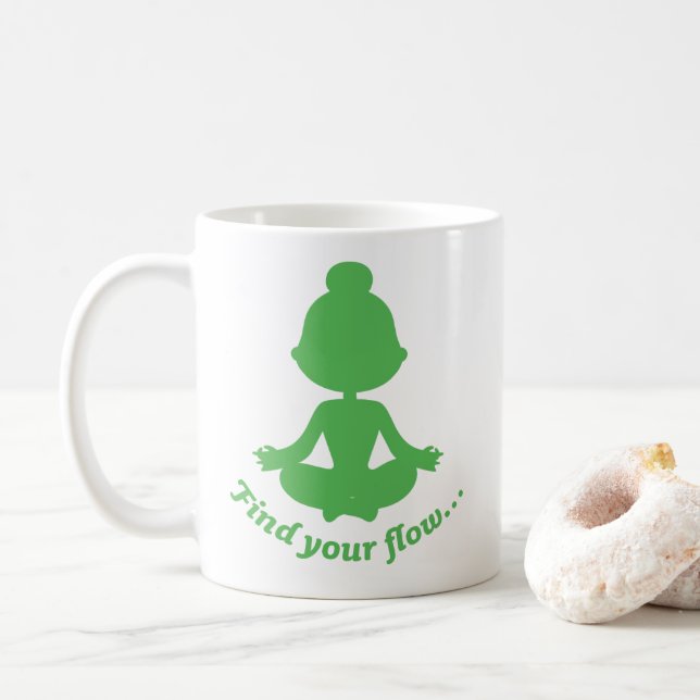 Find Your Flow Mug (Green) (With Donut)