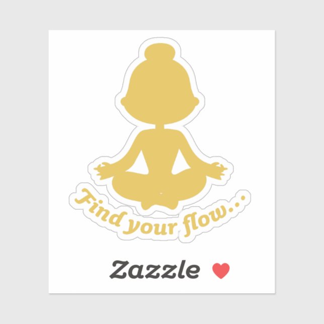 Find Your Flow Sticker (Yellow) (Sheet)