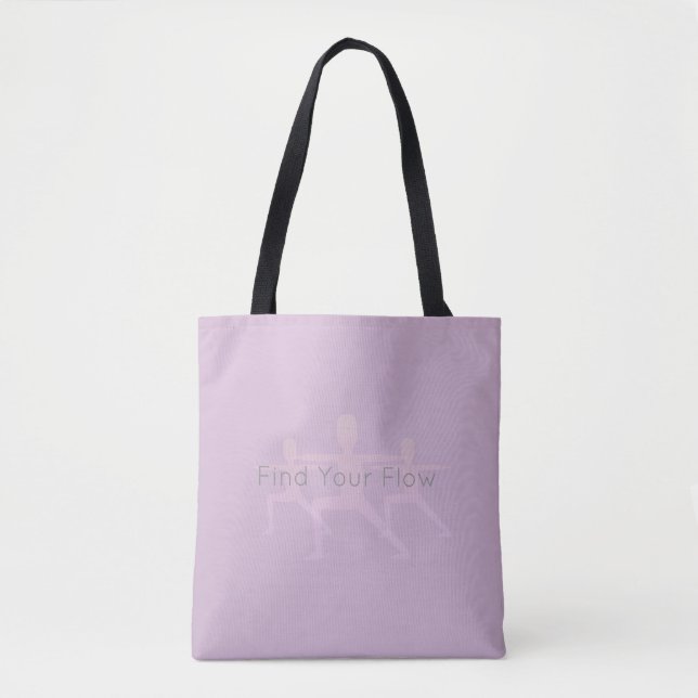 Find Your Flow Yoga Tote Bag (Front)