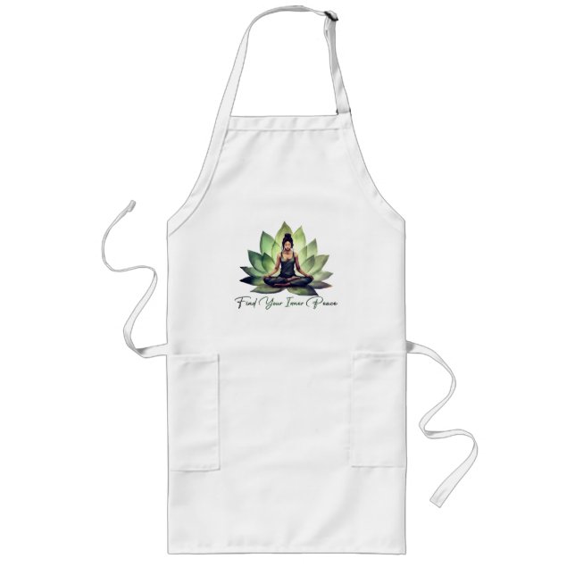 Find your inner peace long apron (Front)