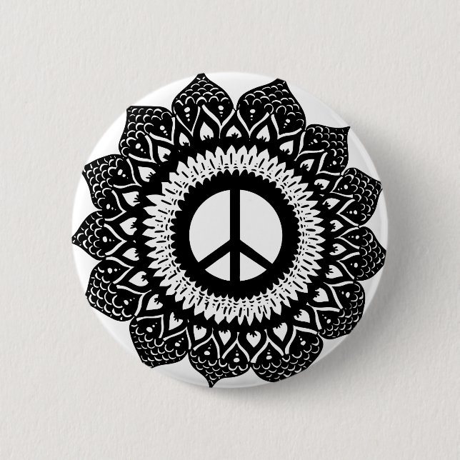 Find your inner peace | Mandala Design Button (Front)
