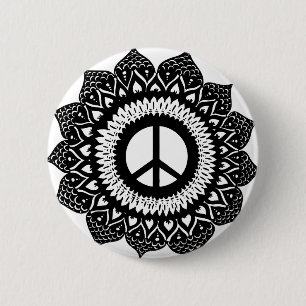 Find your inner peace   Mandala Design Button