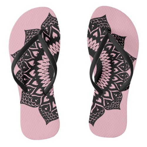 Find your inner peace  Mandala Design Flip Flops