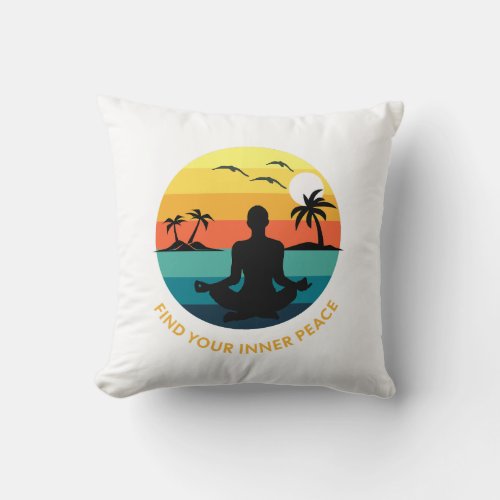 Find Your Inner Peace Throw Pillow