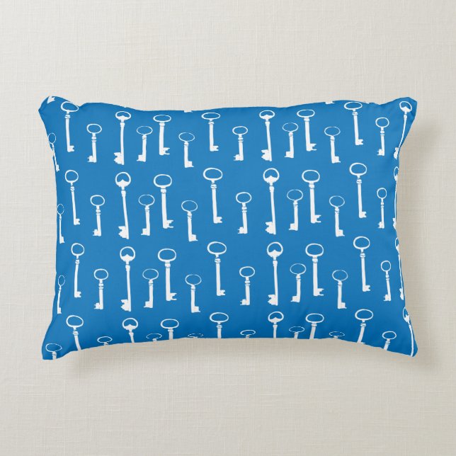 Find Your Keys Pattern Art Accent Pillow (Front)