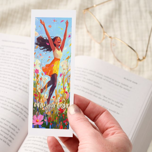 Find Your Light Motivational Bookmark (Hand)
