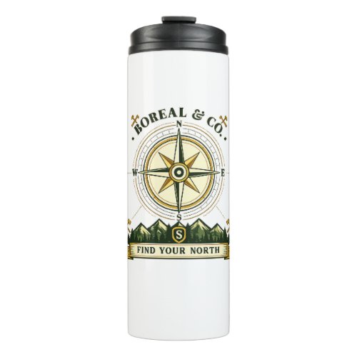 Find Your North Compass Badge | BOREAL & CO Thermal Tumbler