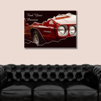 Find Your Passion Red Car Ripped Frame Photo