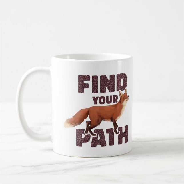 Find Your Path Red Fox Coffee Mug (Left)