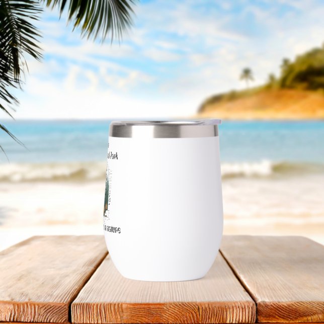 Find your peace in nature travel thermal wine tumbler (Beach)