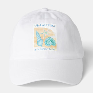 Find your peace in the shells of the sea. hat