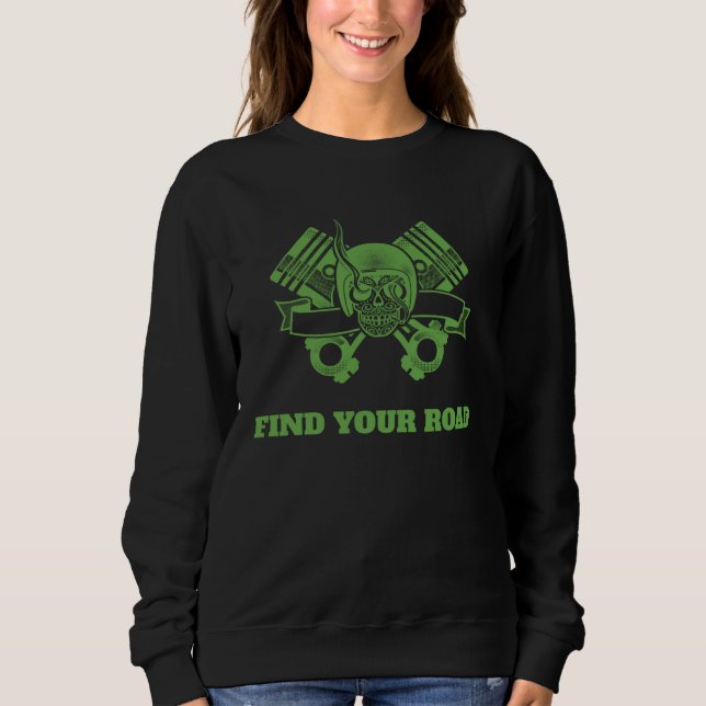 Find Your Road Skull Men Sweatshirt (Front)